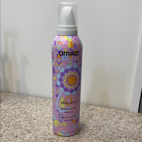 NEW Amika Plus Size Perfect Body Mousse - Pink and Yellow Design - Picture 1 of 2